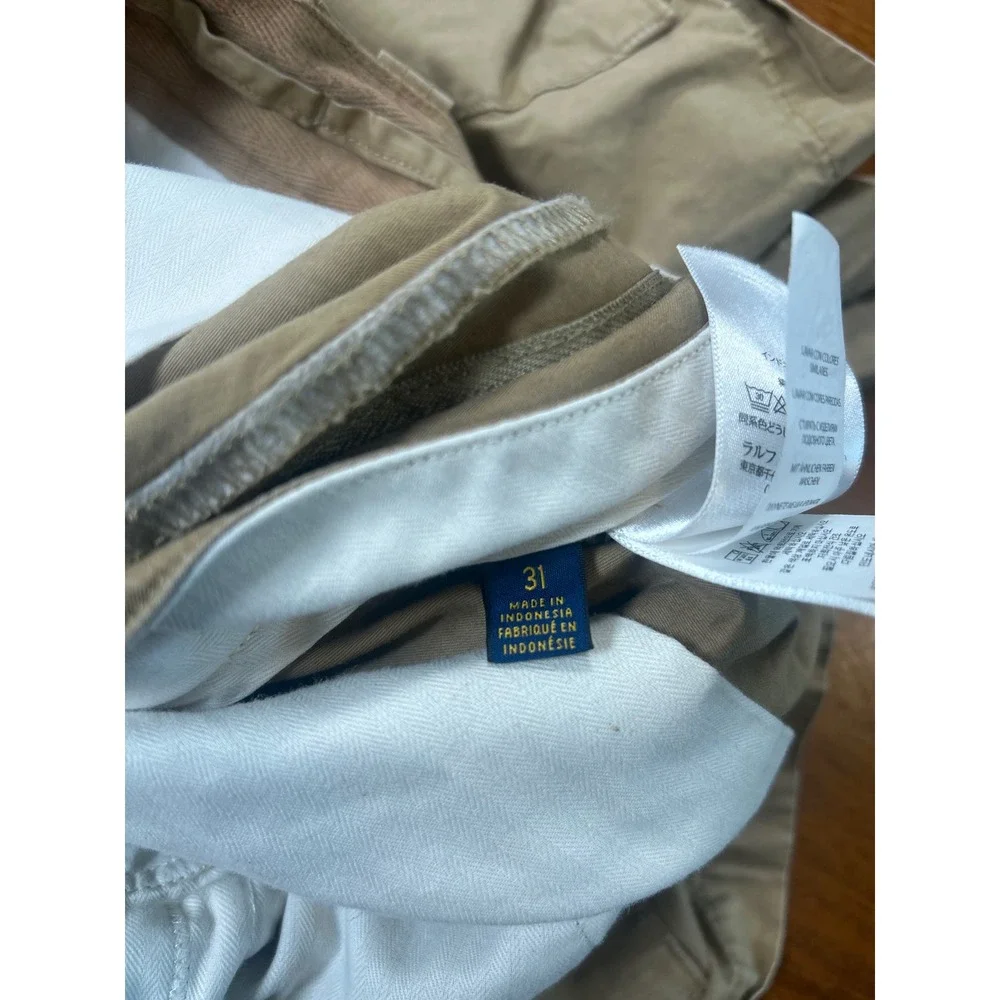 Polo Ralph Lauren Cargo Shorts Mens 31 Khaki Classic Fit Drill Khaki Cotton